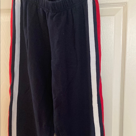 Brandy Melville Blue and Red Joggers with Tapered Ankle - Picture 6 of 7